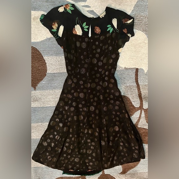 Anthropologie Moulinette Soeurs Mixed Media Ciao Bella Faux Wrap Dress - Picture 7 of 11